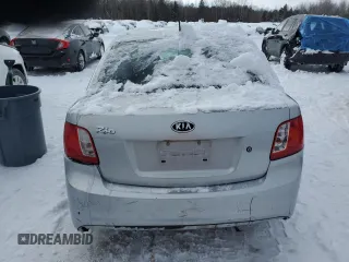 2010 Kia Rio with VIN KNADH4B38A6595734, listed as a Copart auction lot 46349825 with Not Provided miles and Salvage Title. Bid and sale history available at DreamBid. Image 6.