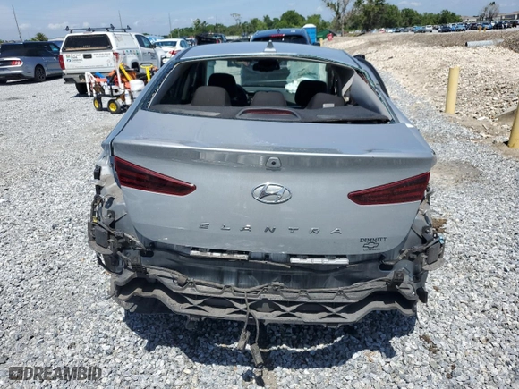 2020 Hyundai Elantra Value Edition with VIN KMHD84LF1LU954881, listed as a Copart auction lot 51143805 with 105,100 mi miles and Non Repairable. Bid and sale history available at carsss.com. Image 6.