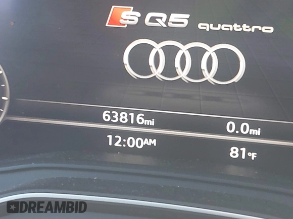 2018 Audi SQ5 Premium Plus z VIN WA1A4AFY0J2236191, wystawiony jako IAAI lot #39742989 z przebiegiem 63 816 mil mil oraz . Historia ofert i sprzedaży dostępna na DreamBid. Obrazek 7.