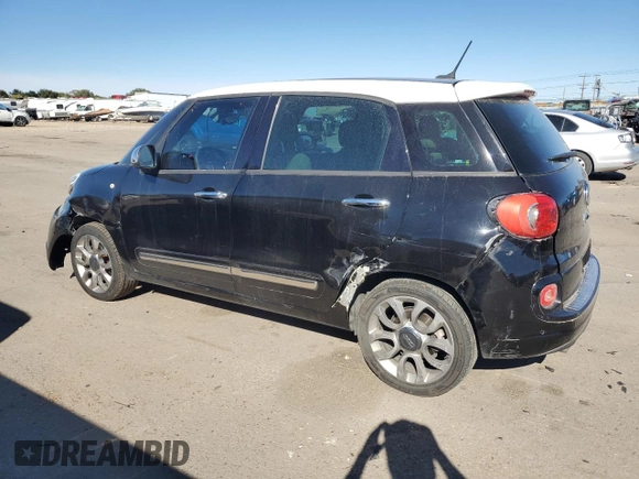 2014 FIAT 500L Lounge with VIN ZFBCFACHXEZ012262, listed as a Copart auction lot 76758574 with 135,218 mi miles and Salvage Title. Bid and sale history available at carsss.com. Image 2.