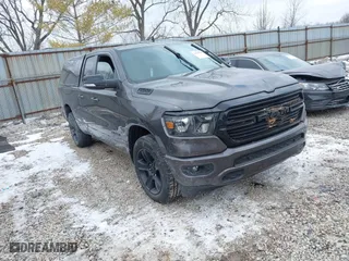 2021 Ram 1500 Big Horn with VIN 1C6SRFBT7MN537067, listed as a IAAI auction lot 41636141 with 48,006 mi miles. Bid and sale history available at carsss.com. Image 1.