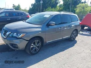 2020 Nissan Pathfinder Platinum with VIN 5N1DR2DM9LC605276, listed as a IAAI auction lot 41814464 with 78,249 mi miles. Bid and sale history available at carsss.com. Image 2.