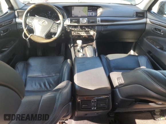 2013 Lexus LS 460 L with VIN JTHDL5EF9D5005711, listed as a Copart auction lot 66788754 with 130,114 mi miles and Salvage title. Bid and sale history available at DreamBid. Image 8.