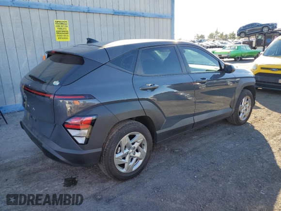 2024 Hyundai Kona Essential with VIN KM8HA3AB9RU099629, listed as a Copart auction lot 82632094 with 4,966 mi miles and Salvage Title. Bid and sale history available at DreamBid. Image 3.