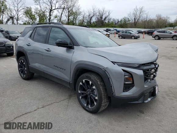 2025 Chevrolet Equinox FWD RS with VIN 3GNAXLEG8SL152533, listed as a Copart auction lot 51916695 with 2,697 mi miles and Salvage title. Bid and sale history available at DreamBid. Image 4.