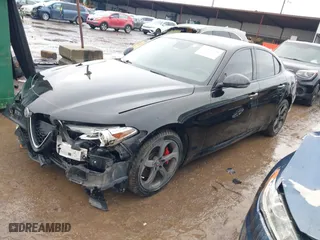 2017 Alfa Romeo Giulia with VIN ZARFAEDN3H7545063, listed as a IAAI auction lot 41478190 with 76,623 mi miles. Bid and sale history available at carsss.com. Image 17.