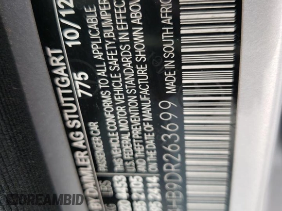 2013 Mercedes-Benz C 250 Sport z VIN WDDGF4HB9DR263699, wystawiony jako Copart lot #51379384 z przebiegiem 123 016 mil mil oraz Szkoda całkowita • Salvage title. Historia ofert i sprzedaży dostępna na DreamBid. Obrazek 13.