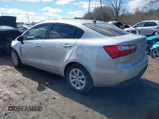 2013 Kia Rio LX with VIN KNADM4A37D6135384, listed as a IAAI auction lot 41740058 with 166,866 mi miles. Bid and sale history available at carsss.com. Image 3.