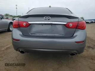2015 Infiniti Q50 with VIN JN1BV7AP5FM356012, listed as a Copart auction lot 57848185 with 98,204 mi miles and Salvage title. Bid and sale history available at DreamBid. Image 6.