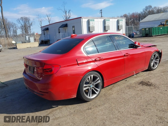 2017 BMW 3 Series 330i with VIN WBA8B9C32HK884916, listed as a IAAI auction lot 41877184 with 118,854 mi miles. Bid and sale history available at carsss.com. Image 4.