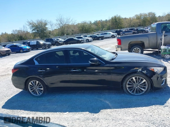 2021 Infiniti Q50 3.0t LUXE with VIN JN1EV7BP2MM707788, listed as a IAAI auction lot 41839281 with 125,173 mi miles. Bid and sale history available at carsss.com. Image 13.