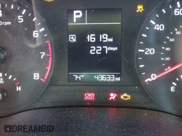 2020 Kia Rio S with VIN 3KPA25AD7LE348113, listed as a IAAI auction lot 41365528 with 43,633 mi miles and . Bid and sale history available at DreamBid. Image 15.
