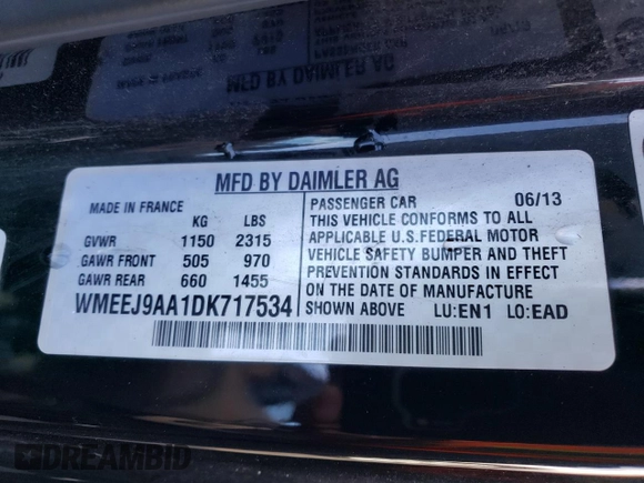 2013 Smart fortwo Passion z VIN WMEEJ9AA1DK717534, wystawiony jako Copart lot #73832094 z przebiegiem Nie podano mil oraz Tytuł czysty. Historia ofert i sprzedaży dostępna na DreamBid. Obrazek 12.