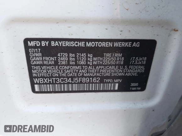 2018 BMW X1 xDrive28i z VIN WBXHT3C34J5F89162, wystawiony jako IAAI lot #42254400 z przebiegiem 131 979 mil mil oraz . Historia ofert i sprzedaży dostępna na DreamBid. Obrazek 9.
