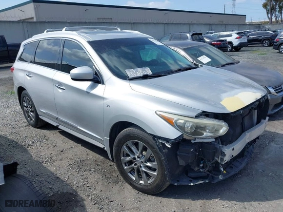 2015 Infiniti QX60 with VIN 5N1AL0MN1FC543104, listed as a IAAI auction lot 41870709 with 77,361 mi miles. Bid and sale history available at carsss.com. Image 1.