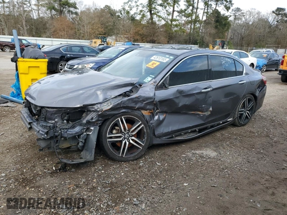 2017 Honda Accord Touring with VIN 1HGCR3F97HA000952, listed as a Copart auction lot 60136685 with 209,493 mi miles and Salvage title. Bid and sale history available at DreamBid. Image 1.