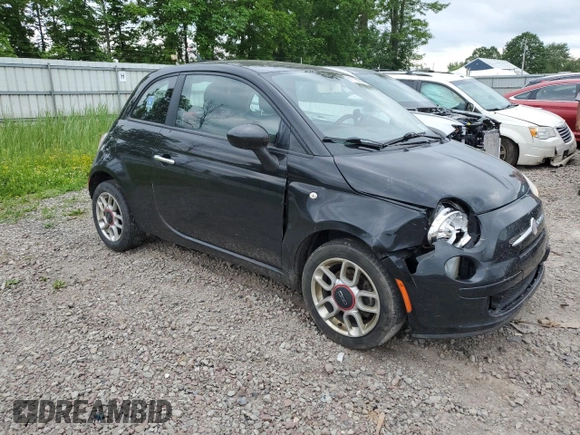 2012 FIAT 500 Pop with VIN 3C3CFFAR5CT382498, listed as a Copart auction lot 61175555 with 154,669 mi miles and Salvage title. Bid and sale history available at DreamBid. Image 4.