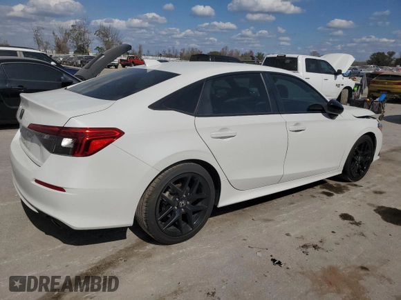 2024 Honda Civic Sedan Sport with VIN 2HGFE2F57RH500676, listed as a Copart auction lot 44372285 with 17,358 mi miles and Salvage Title. Bid and sale history available at carsss.com. Image 3.