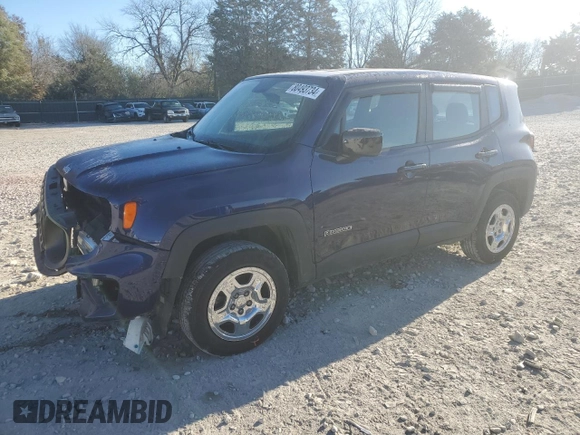 2020 Jeep Renegade Jeepster with VIN ZACNJBAB7LPL18580, listed as a Copart auction lot 80493734 with 86,123 mi miles and Clean Title. Bid and sale history available at carsss.com. Image 1.