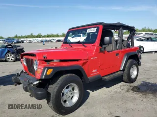 2003 Jeep Wrangler Sport with VIN 1J4FA49S33P302780, listed as a Copart auction lot 60354805 with 201,679 mi miles and Salvage title. Bid and sale history available at DreamBid. Image 1.