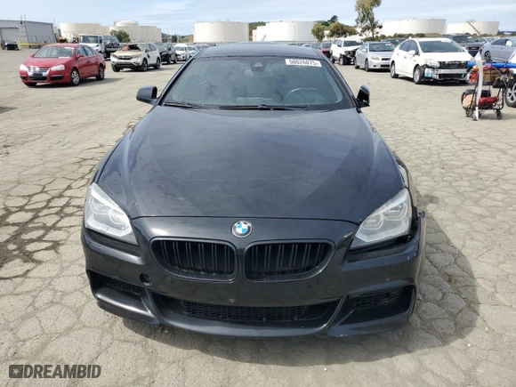 2015 BMW 6 Series 650i with VIN WBA6B2C59FGB99220, listed as a Copart auction lot 50026075 with 100,367 mi miles and Salvage Title. Bid and sale history available at carsss.com. Image 5.
