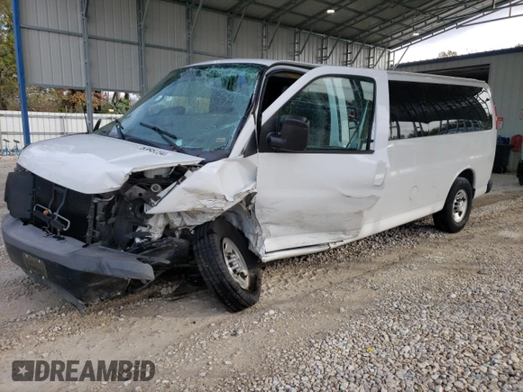 2012 Chevrolet Express Passenger 1LS with VIN 1GAZGZFA0C1194298, listed as a Copart auction lot 78395734 with 134,333 mi miles and Salvage title. Bid and sale history available at DreamBid. Image 1.
