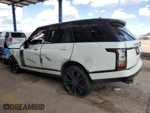 2017 Land Rover Range Rover with VIN SALGW2FEXHA371662, listed as a Copart auction lot 59715995 with 55,365 mi miles and Salvage title. Bid and sale history available at DreamBid. Image 2.