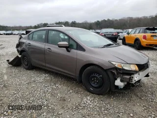 2015 Honda Civic Sedan LX with VIN 19XFB2F57FE248961, listed as a Copart auction lot 46112165 with 49,502 mi miles and Salvage Title. Bid and sale history available at carsss.com. Image 4.