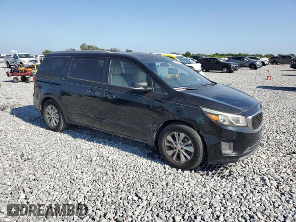 2015 Kia Sedona LX with VIN KNDMB5C1XF6051461, listed as a Copart auction lot 54203275 with 101,193 mi miles and Salvage Title. Bid and sale history available at DreamBid. Image 4.