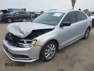 2015 Volkswagen Jetta SE with VIN 3VWD17AJ3FM324044, listed as a IAAI auction lot 42594929 with 108,480 mi miles and . Bid and sale history available at DreamBid. Image 2.