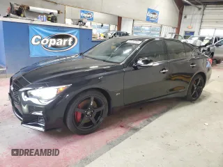 2023 Infiniti Q50 Red Sport 400 z VIN JN1FV7DR5PM590098, wystawiony jako Copart lot #58152255 z przebiegiem 17 383 mil mil oraz Szkoda całkowita • Salvage title. Historia ofert i sprzedaży dostępna na DreamBid. Obrazek 1.