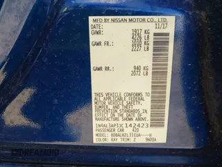 2018 Nissan Altima 2.5 S with VIN 1N4AL3AP3JC142423, listed as a IAAI auction lot 41793851 with 61,391 mi miles. Bid and sale history available at carsss.com. Image 9.