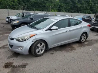 2013 Hyundai Elantra GLS with VIN 5NPDH4AEXDH260202, listed as a Copart auction lot 62173905 with 45,257 mi miles and Salvage title. Bid and sale history available at DreamBid. Image 1.