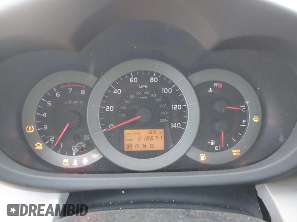 2008 Toyota RAV4 with VIN JTMZD35V685106744, listed as a IAAI auction lot 41960434 with 218,671 mi miles. Bid and sale history available at carsss.com. Image 7.
