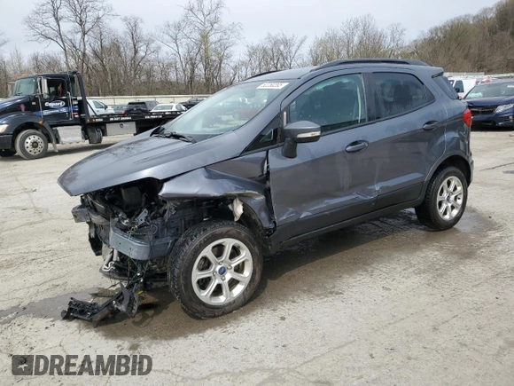 2019 Ford EcoSport SE with VIN MAJ6S3GL9KC304070, listed as a Copart auction lot 52250395 with 61,720 mi miles and Salvage Title. Bid and sale history available at carsss.com. Image 1.