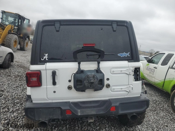 2019 Jeep Wrangler Unlimited Sahara with VIN 1C4HJXEN8KW542847, listed as a Copart auction lot 45975945 with 0 mi miles and Salvage Title. Bid and sale history available at carsss.com. Image 6.