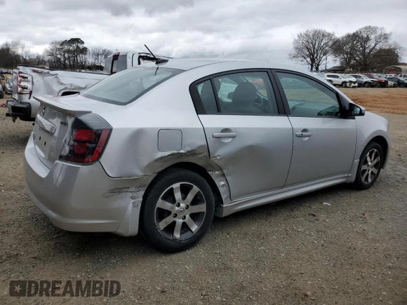 2012 Nissan Sentra S with VIN 3N1AB6AP8CL694489, listed as a Copart auction lot 47964645 with 179,399 mi miles and Salvage Title. Bid and sale history available at DreamBid. Image 3.
