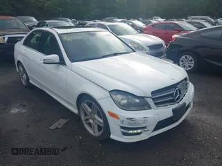 2014 Mercedes-Benz C C 250 Sport with VIN WDDGF4HB9EA919237, listed as a IAAI auction lot 39876154 with 110,766 mi miles. Bid and sale history available at carsss.com. Image 1.