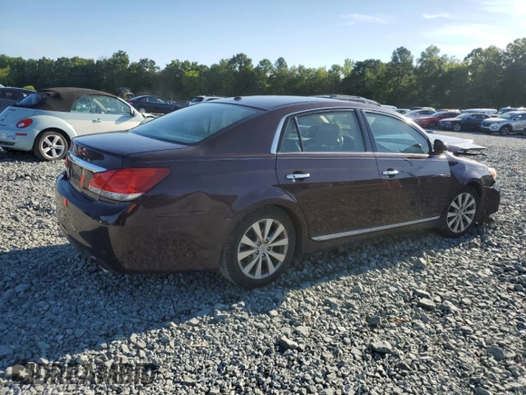 2011 Toyota Avalon with VIN 4T1BK3DB8BU407796, listed as a Copart auction lot 61911175 with 113,309 mi miles and Salvage title. Bid and sale history available at DreamBid. Image 3.