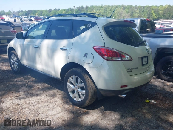 2014 Nissan Murano SL with VIN JN8AZ1MUXEW413162, listed as a IAAI auction lot 42036782 with 87,780 mi miles and . Bid and sale history available at carsss.com. Image 3.