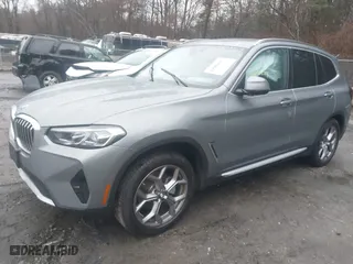2024 BMW X3 xDrive30i with VIN WBX57DP0XRN265591, listed as a IAAI auction lot 41906827 with 8,973 mi miles. Bid and sale history available at carsss.com. Image 2.