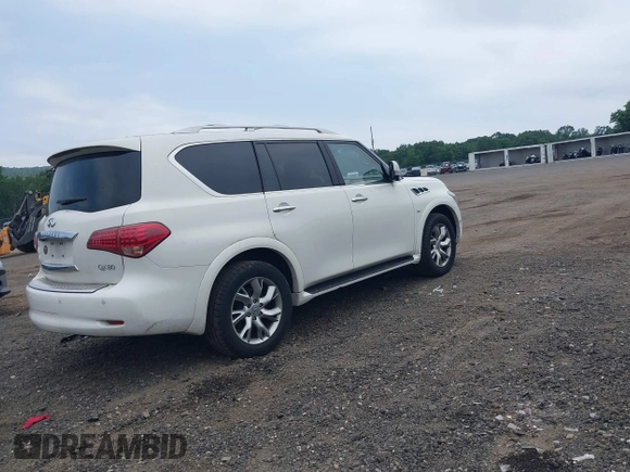 2014 Infiniti QX80 with VIN JN8AZ2NC1E9350687, listed as a IAAI auction lot 42601530 with 150,267 mi miles and . Bid and sale history available at DreamBid. Image 4.