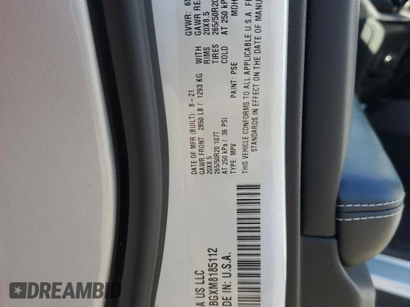 2021 Jeep Grand Cherokee Limited with VIN 1C4RJKBGXM8185112, listed as a Copart auction lot 81124324 with 72,742 mi miles and Salvage title. Bid and sale history available at DreamBid. Image 15.