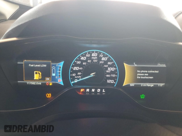 2015 Ford C-Max Energi SEL with VIN 1FADP5CU4FL104903, listed as a Copart auction lot 60827083 with 117,592 mi miles. Bid and sale history available at carsss.com. Image 9.