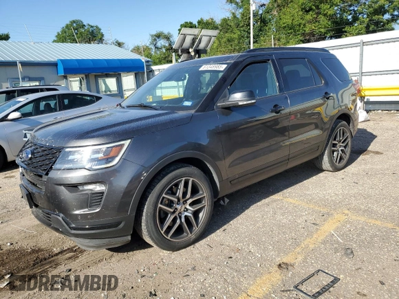 2018 Ford Explorer Sport z VIN 1FM5K8GT6JGA79581, wystawiony jako Copart lot #61348985 z przebiegiem 79 773 mil mil oraz Szkoda całkowita • Salvage title. Historia ofert i sprzedaży dostępna na DreamBid. Obrazek 1.