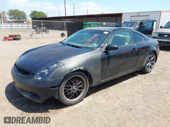 2004 Infiniti G35 Coupe w/Leather with VIN JNKCV54E74M807582, listed as a IAAI auction lot 41987481 with 116,471 mi miles. Bid and sale history available at carsss.com. Image 2.