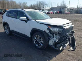 2019 Toyota RAV4 XLE Premium with VIN JTMA1RFV9KD013771, listed as a IAAI auction lot 42055558 with 36,585 mi miles. Bid and sale history available at carsss.com. Image 1.