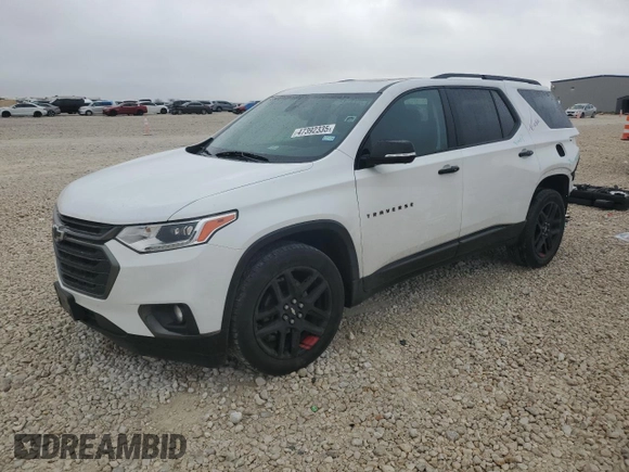2020 Chevrolet Traverse Premier with VIN 1GNERKKW3LJ266840, listed as a Copart auction lot 47392335 with 69,811 mi miles and Salvage title. Bid and sale history available at DreamBid. Image 1.