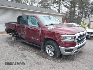 2022 Ram 1500 Big Horn with VIN 1C6SRFFM7NN414549, listed as a IAAI auction lot 41876214 with 38,547 mi miles and . Bid and sale history available at DreamBid. Image 1.
