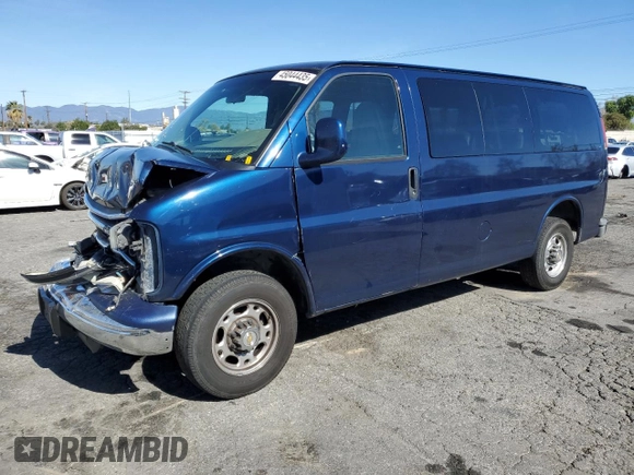 2001 Chevrolet Express with VIN 1GAGG25R411191665, listed as a Copart auction lot 49011535 with Not Provided miles and Salvage Title. Bid and sale history available at carsss.com. Image 1.